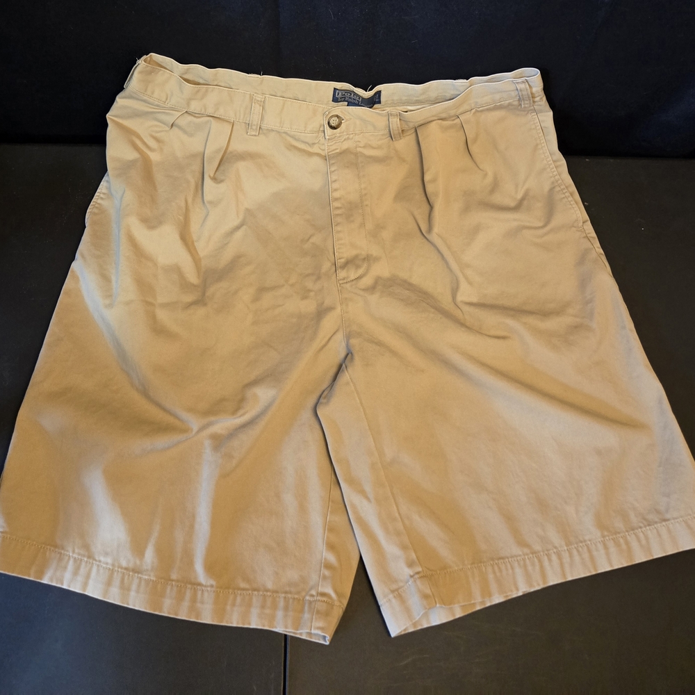 Polo Ralph Lauren Prospect Men's Khaki Beige Chino Flat Front Shorts Size 42T